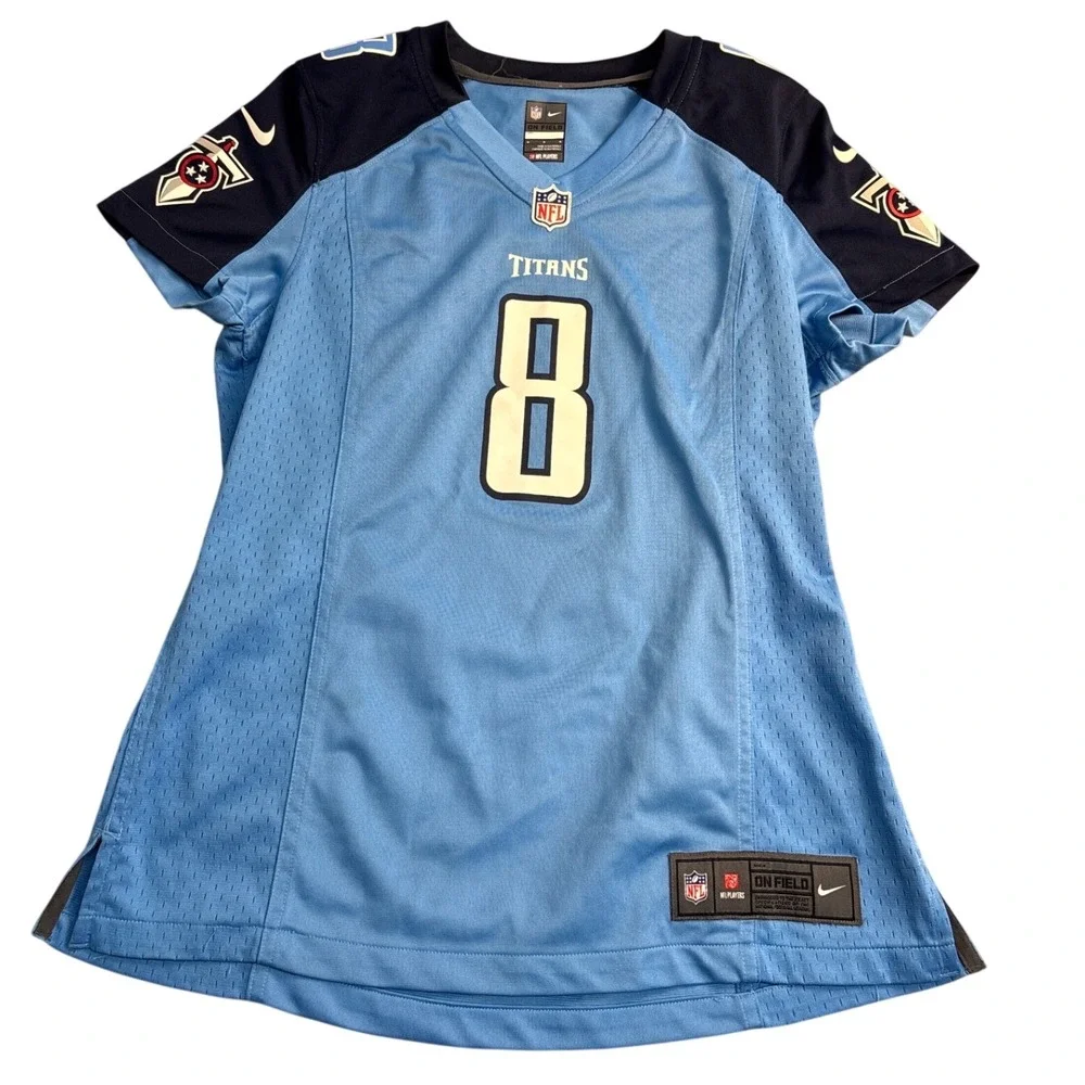 Nike NFL Tennessee Titans Marcus Mariota 8 Jersey Light Blue Womens Medium